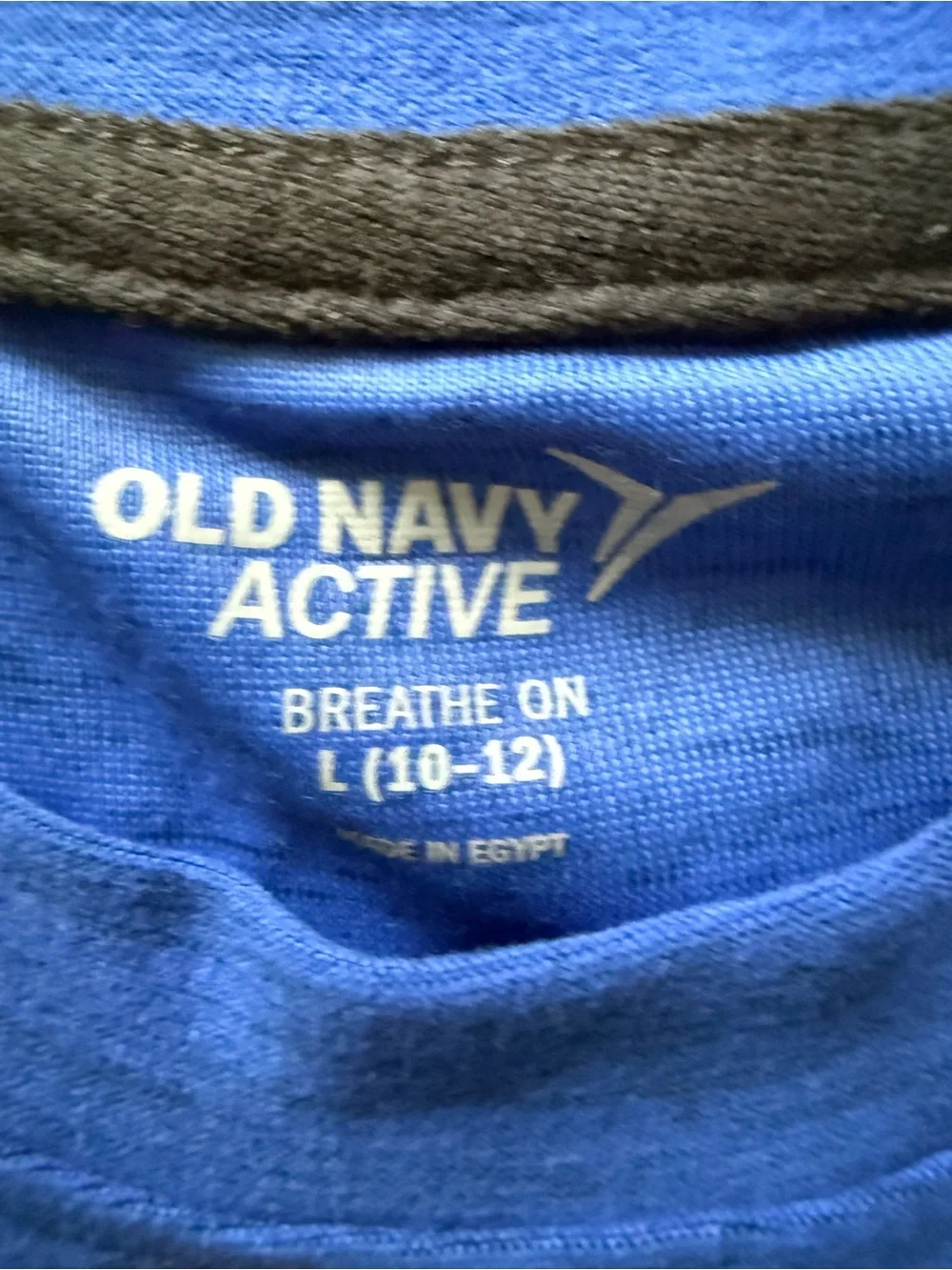 NWT Old Navy Active Breathe On Kids Short Sleeve Tee - Blue Size L (10-12)